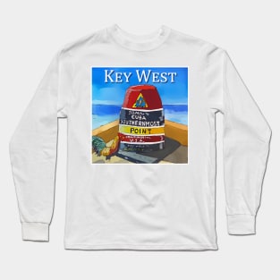 Nearest point to Cuba Marker in Key West Florida Long Sleeve T-Shirt